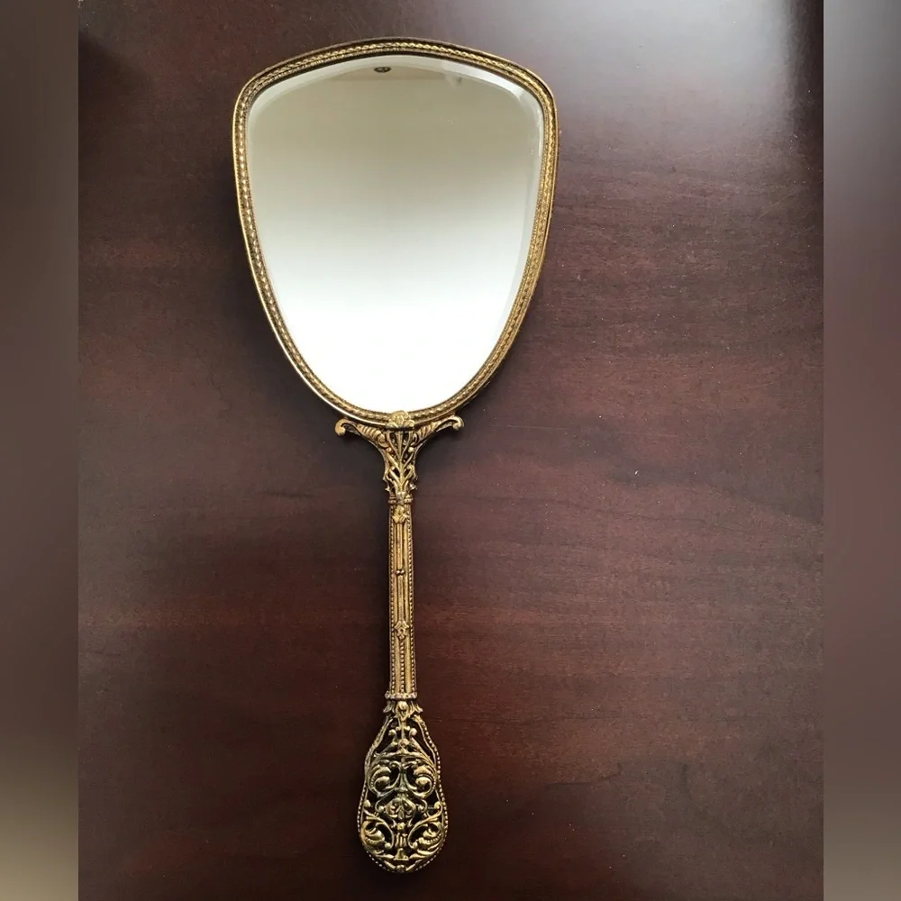 1950’s Vintage 2-Piece Brush and Mirror Vanity Set Art-nouveau